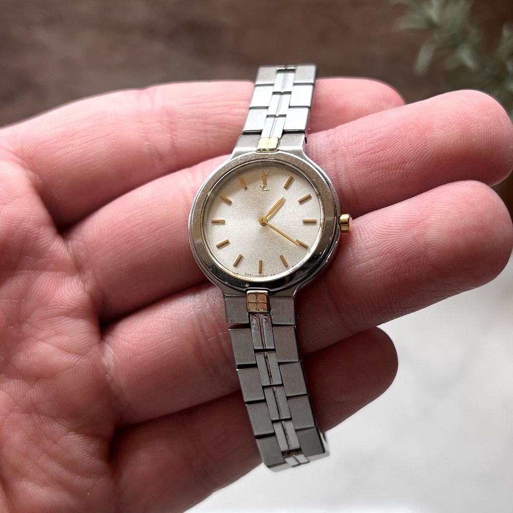 Vintage YSL Yves Saint Laurent Two Tone Watch Women’s Quartz